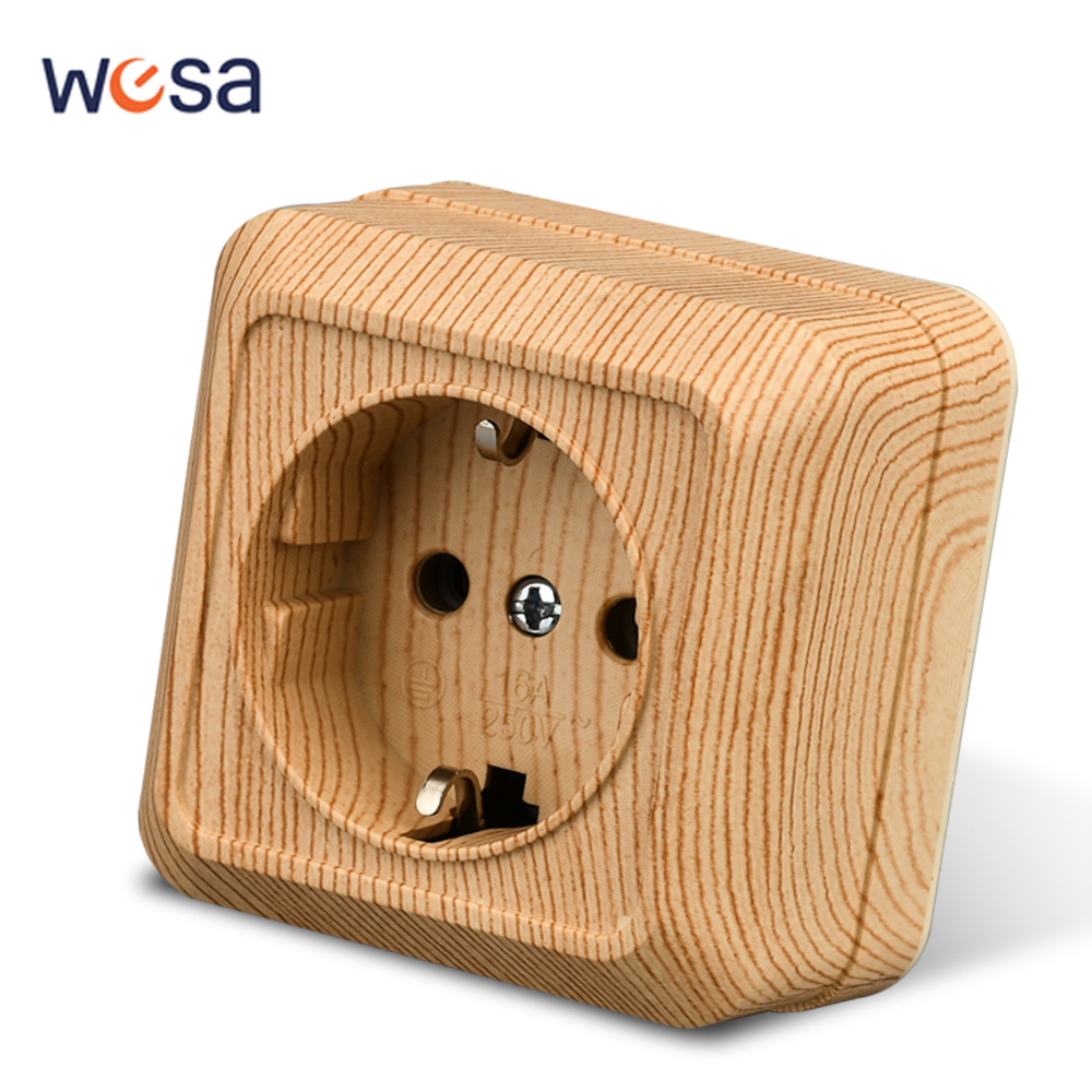 Outdoor Power Quincy - WESA Wood Wall Surface Socket Plug
