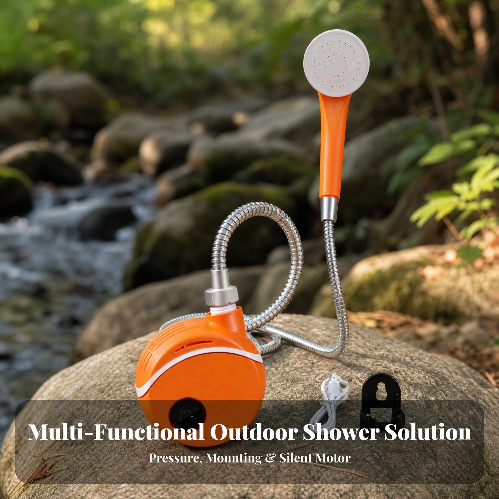 Outdoor Power 'Hose' - Rechargeable Portable Camping Shower Pump Outdoor