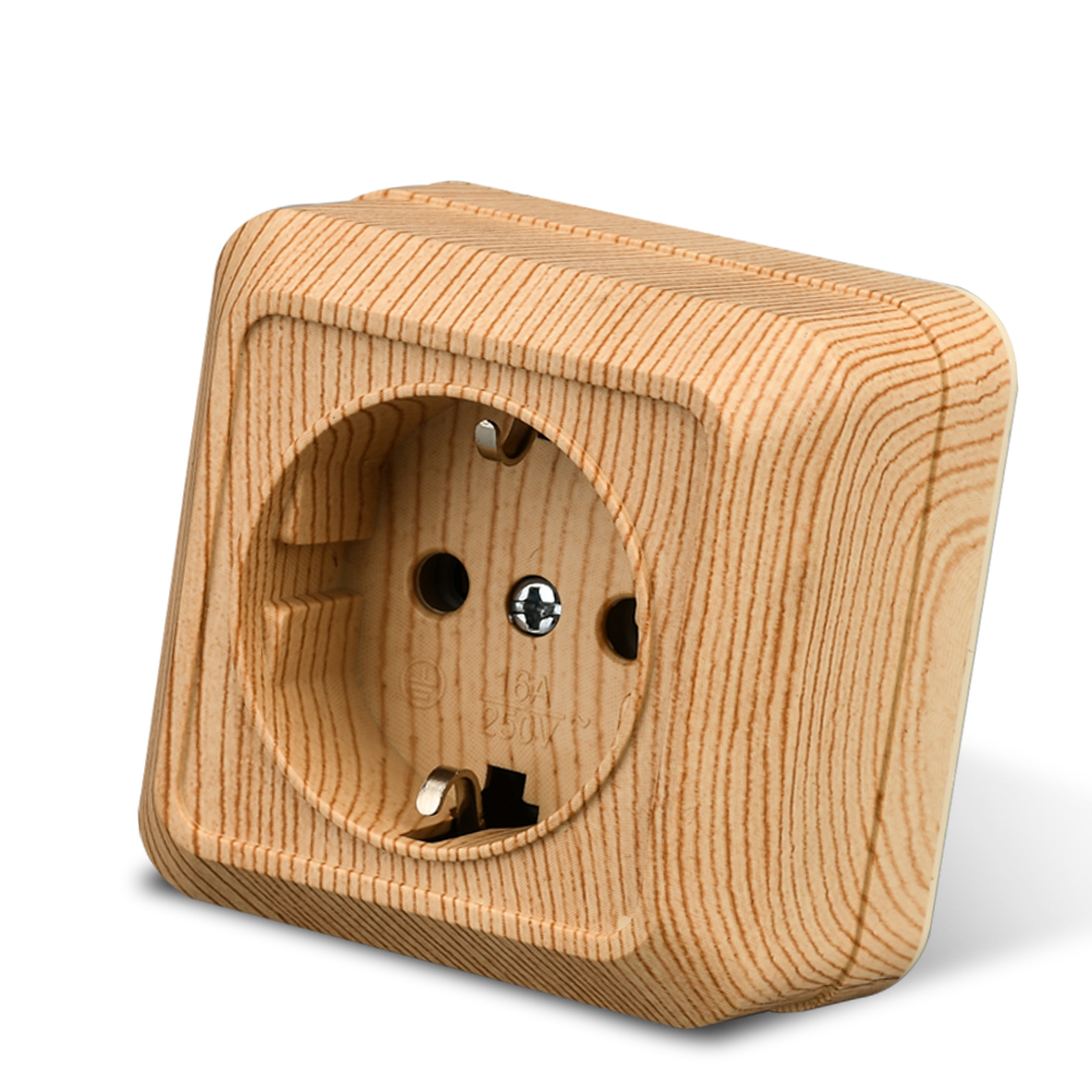 Outdoor Power Quincy - WESA Wooden Wall Surface Socket Plugs