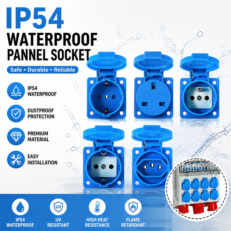 Outdoor Power Quincy - IP54 16A Waterproof Industrial Panel Socket