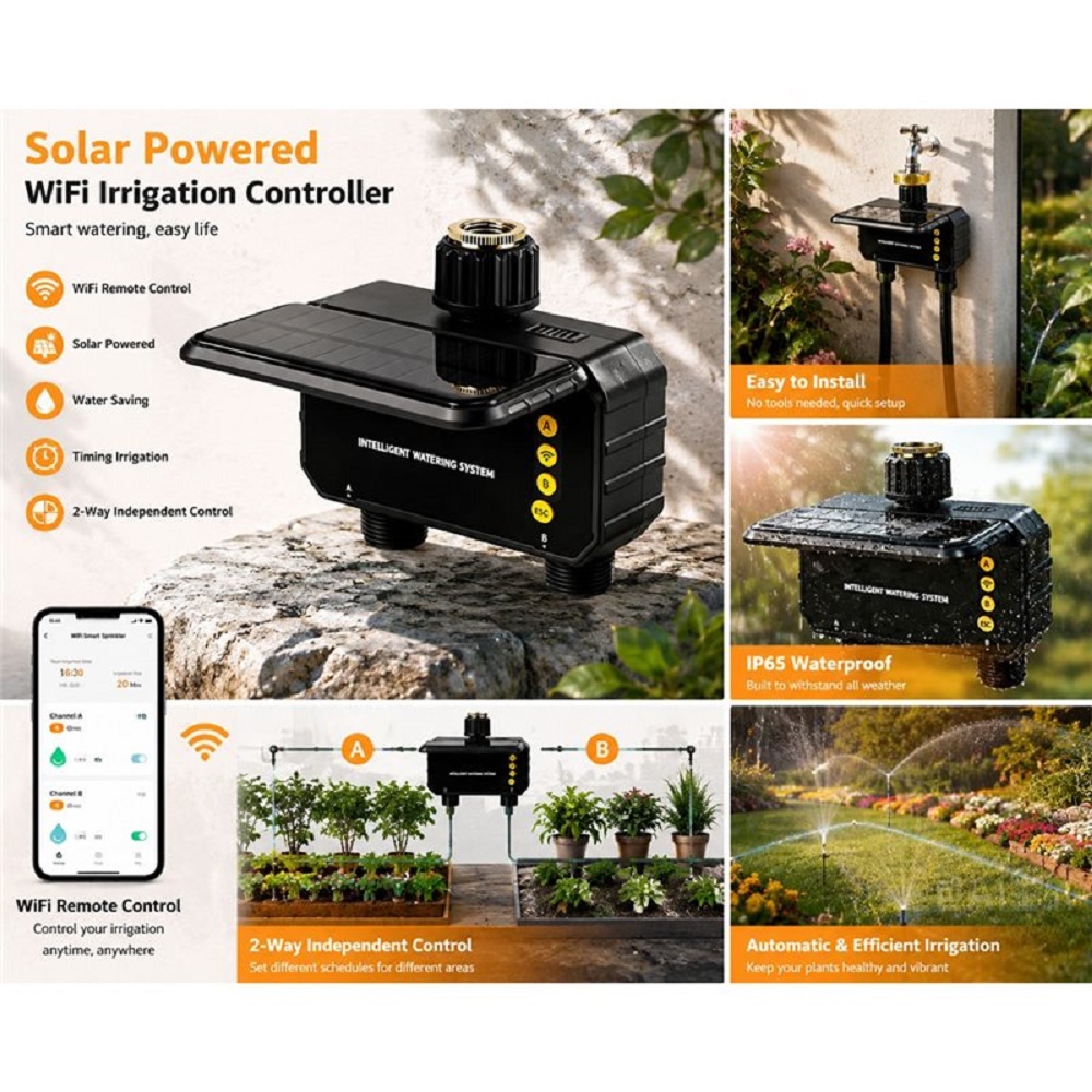 Solar Powered Outdoor Water Ti - đánh giá và giá Outdoor Power Outlet Wifi