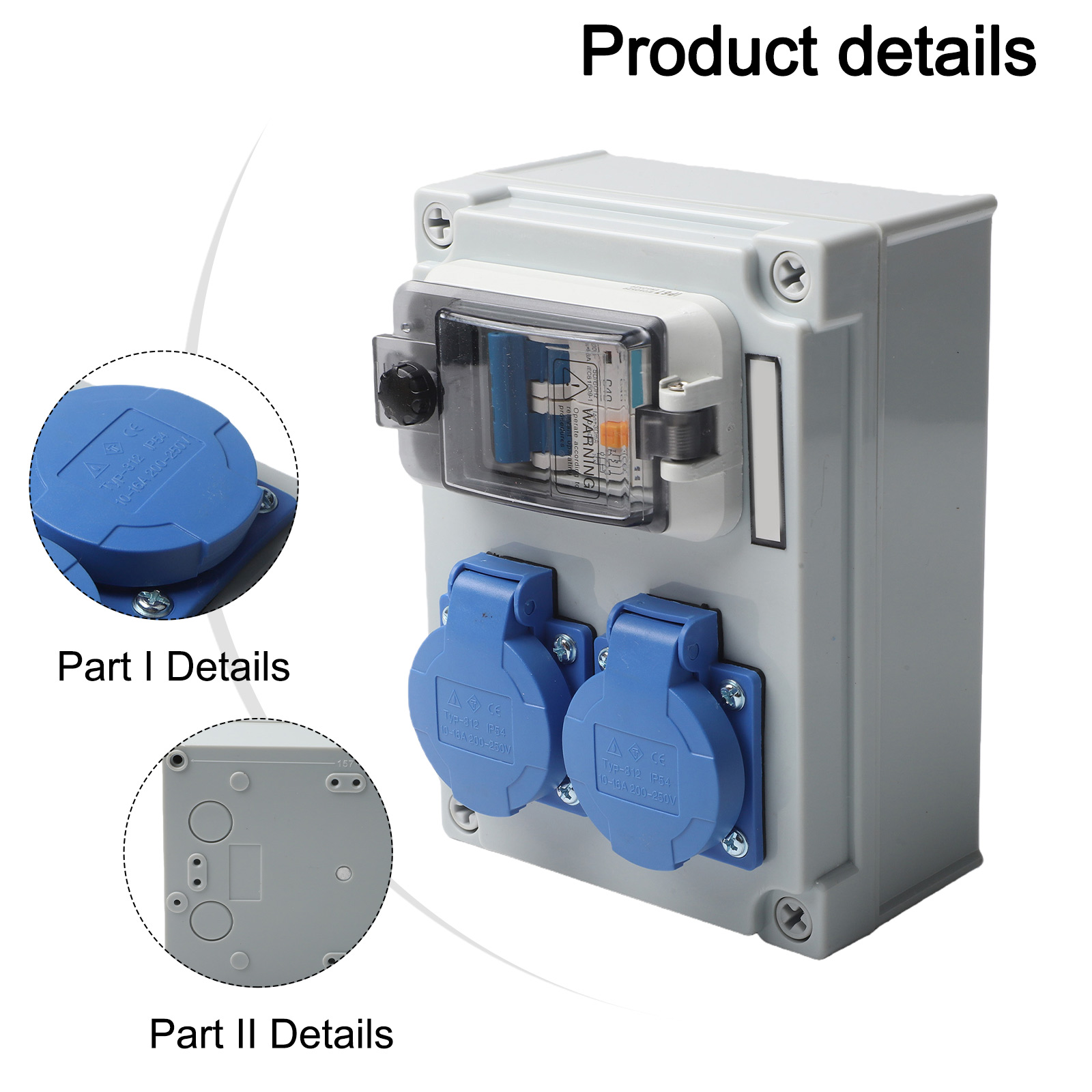 Gray Blue Wall Distributor Saf - đánh giá và giá Outdoor Power Distributors