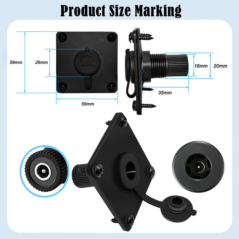 IP65 Waterproof DC5521 Panel M - đánh giá và giá Outdoor Power Jack