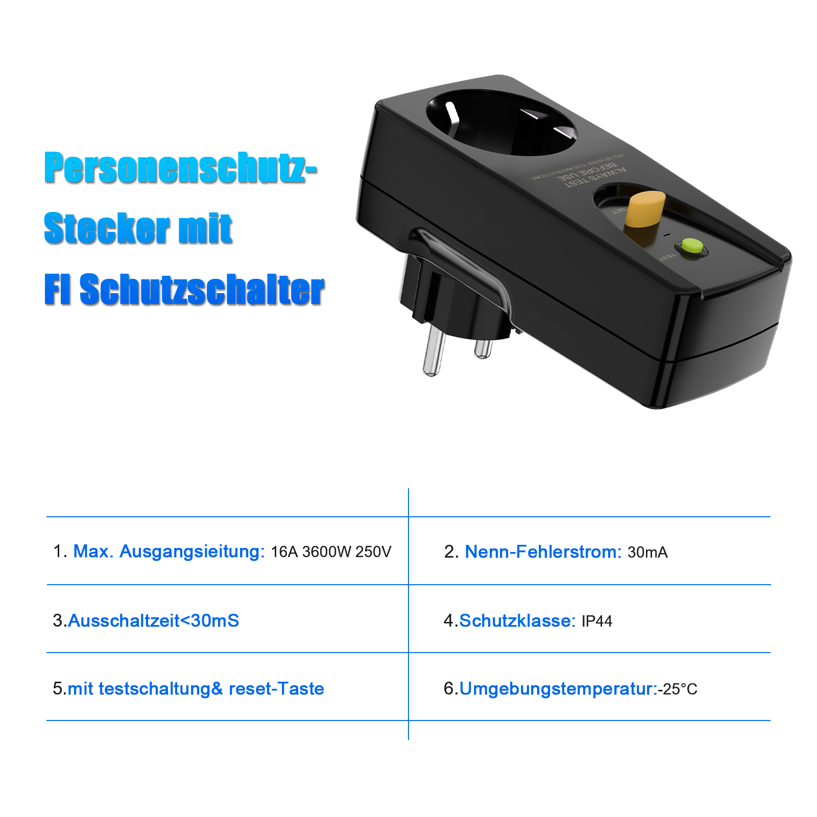 16A Leakage Protection Plug EU - đánh giá và giá Outdoor Power Adapter
