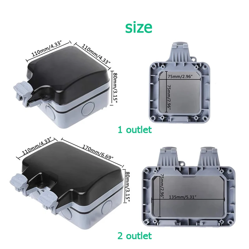 EU KR Outdoor Wall Waterproof  - đánh giá và giá Outdoor Power Quincy
