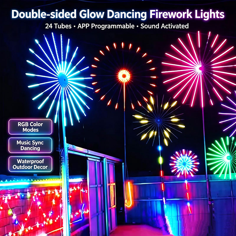 USB Powered RGBIC Firework LED - đánh giá và giá Outdoor Usb Power Strip