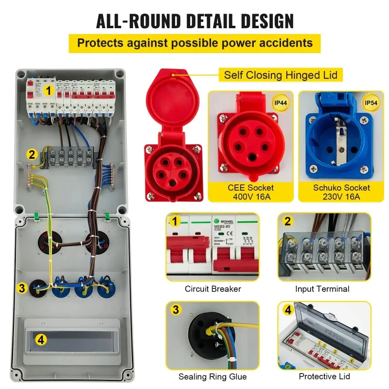 Sockets 1x Adapter Socket,  Di - đánh giá và giá Outdoor Power Distributors