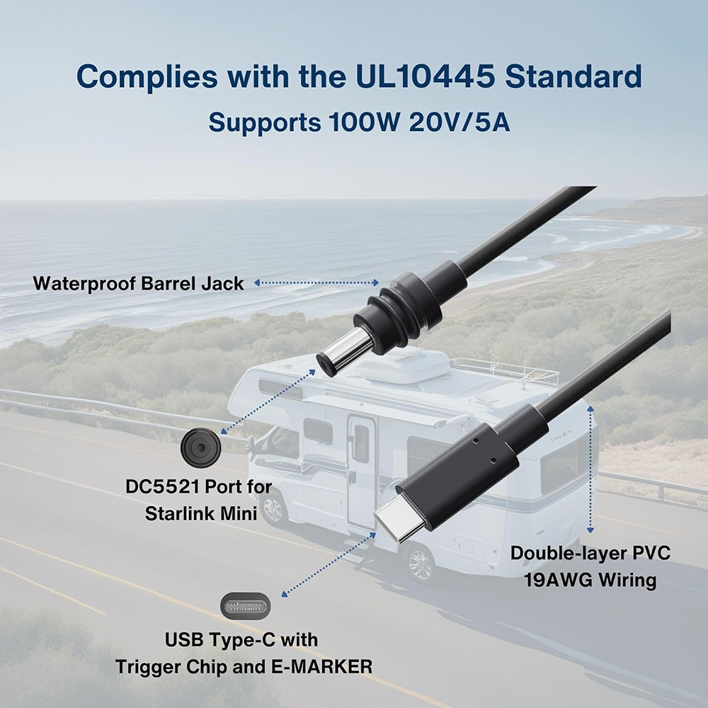 2m USB C to PD Power Cable for - đánh giá và giá Outdoor Power Jack