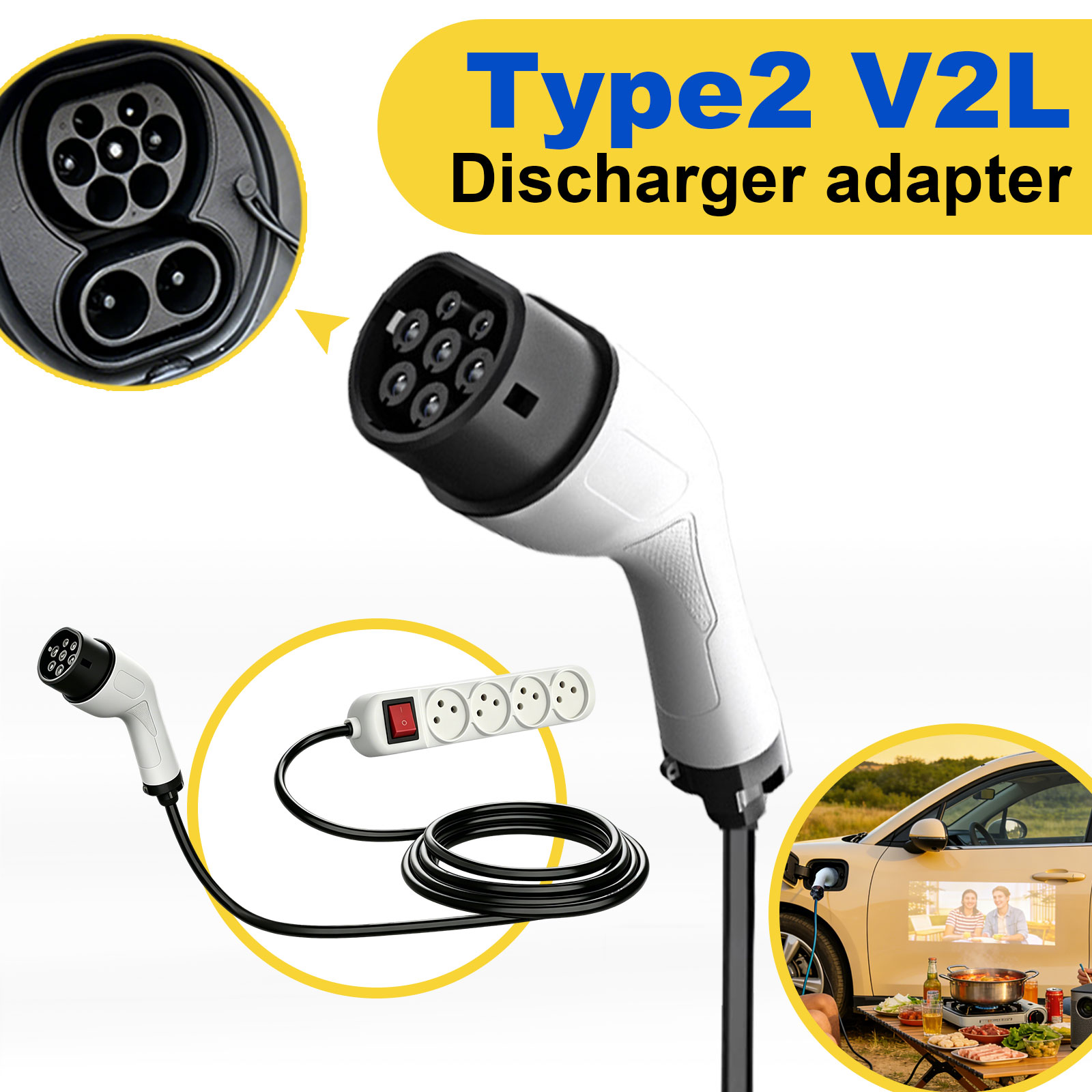 Type2 V2L Discharge Adapter Is - đánh giá và giá Outdoor Power Adapter