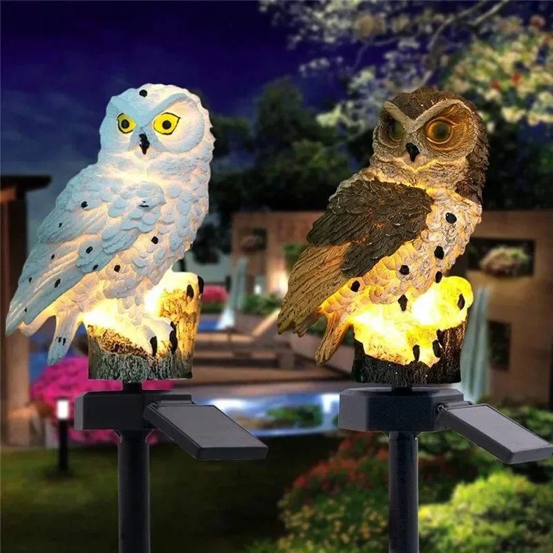 Solar Owl Statue Garden Light  - đánh giá và giá Outdoor Power Supply