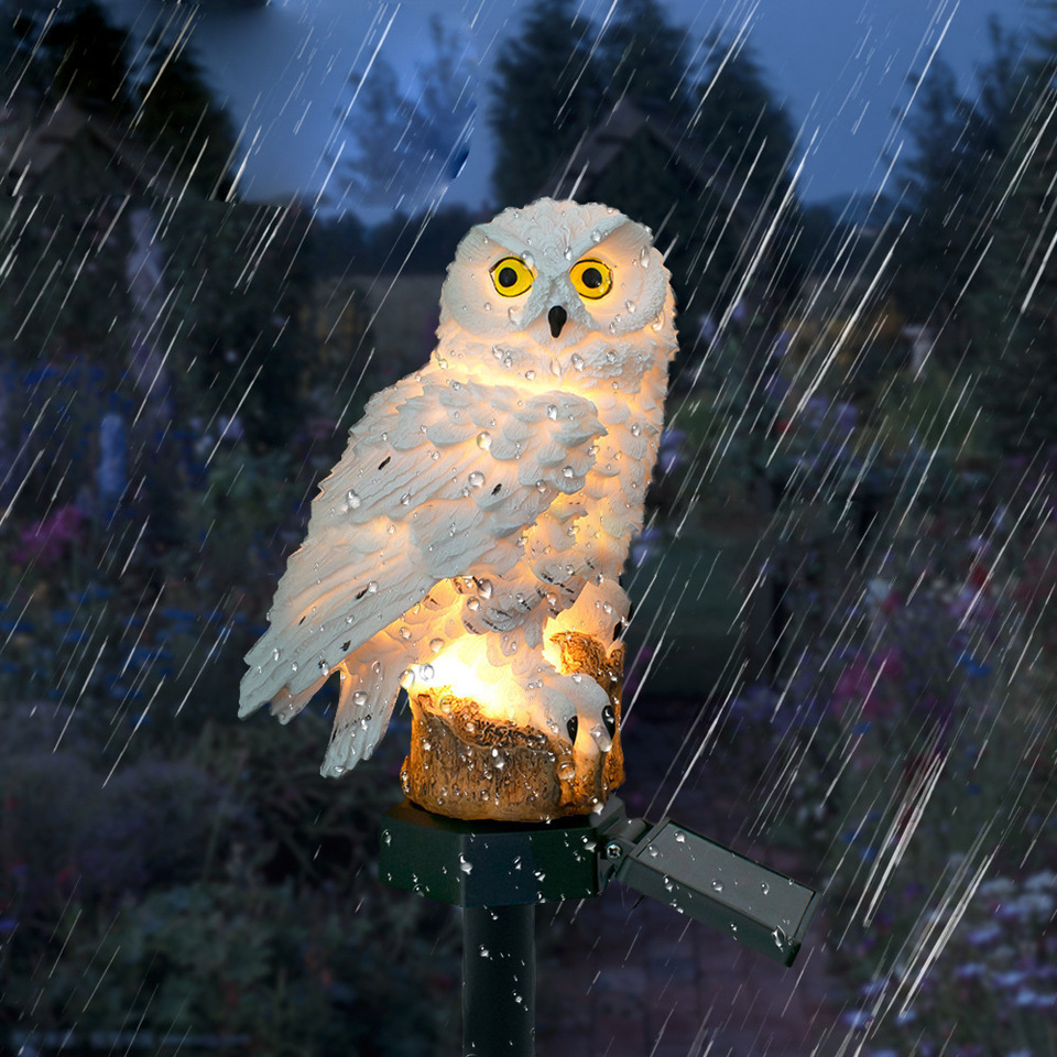 Solar Owl Statue Garden Light  - đánh giá và giá Outdoor Power Supply