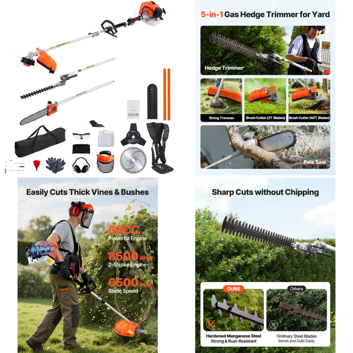 Gas Hedge Trimmer, 2 Cycle Gas - đánh giá và giá Hedge Trimmer Cordless