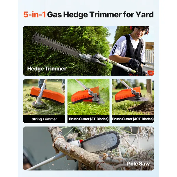 Gas Hedge Trimmer, 2 Cycle Gas - đánh giá và giá Hedge Trimmer Cordless