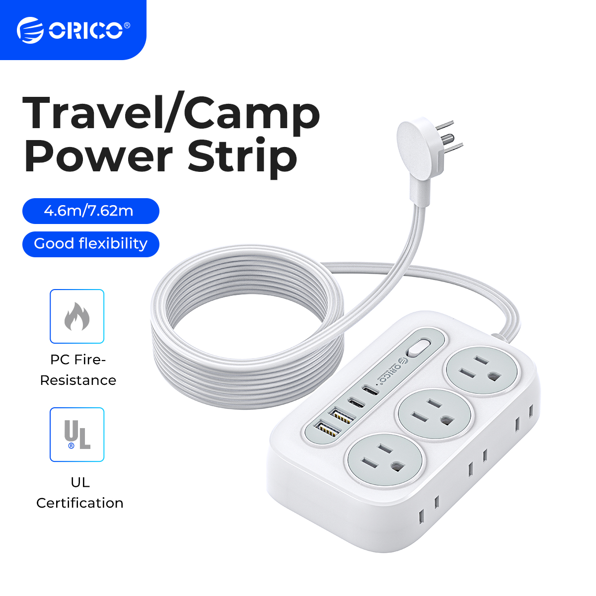 ORICO Power Strip with 6 Socke - đánh giá và giá Outdoor Usb Power Strip