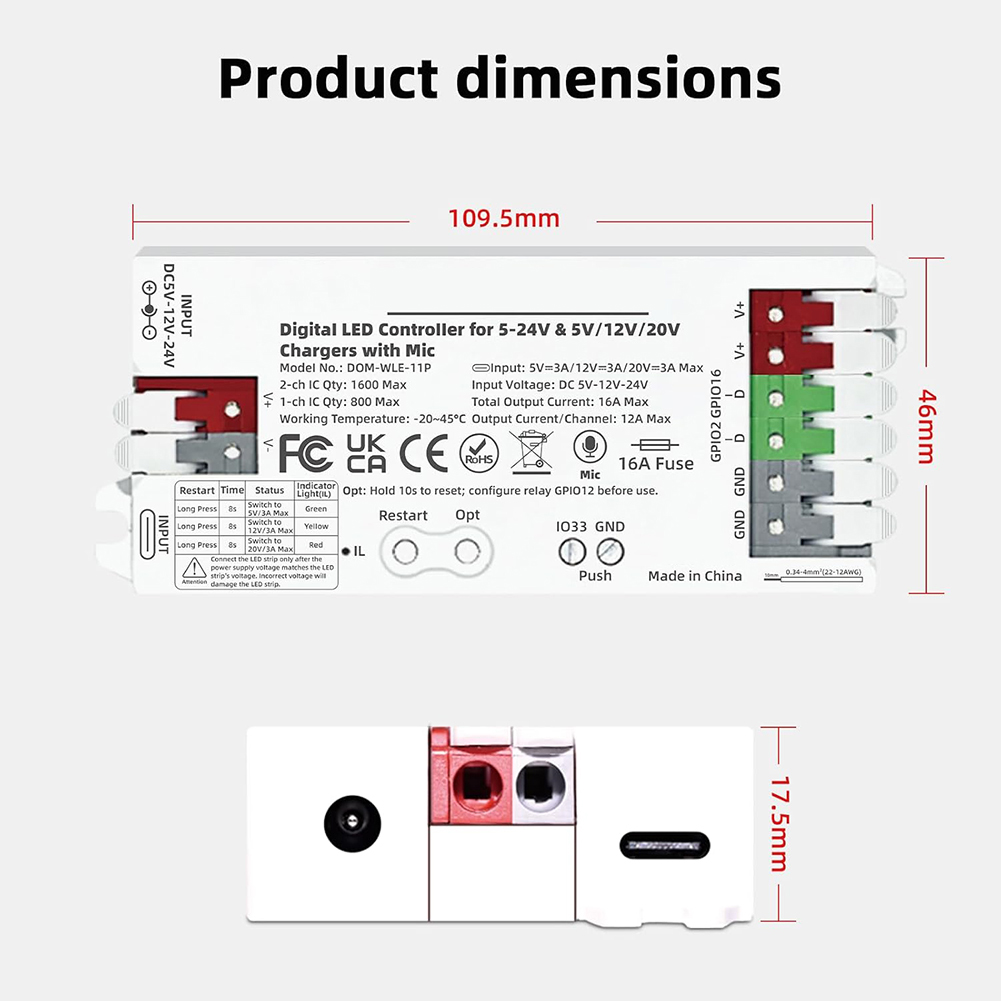 USB-C PD LED Strip Controller  - đánh giá và giá Outdoor Usb Power Strip