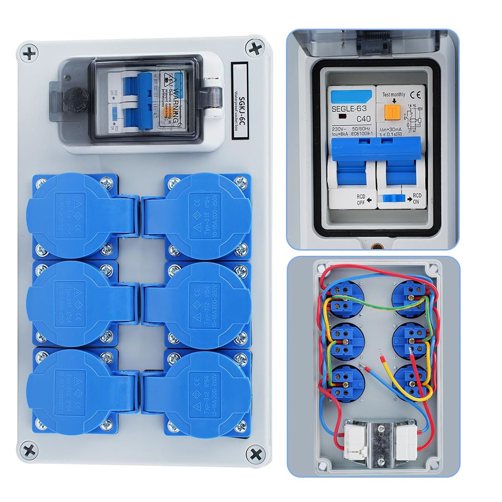 1PC IP54 Wall Mounted 6-Pin Po - đánh giá và giá Outdoor Power Distributors