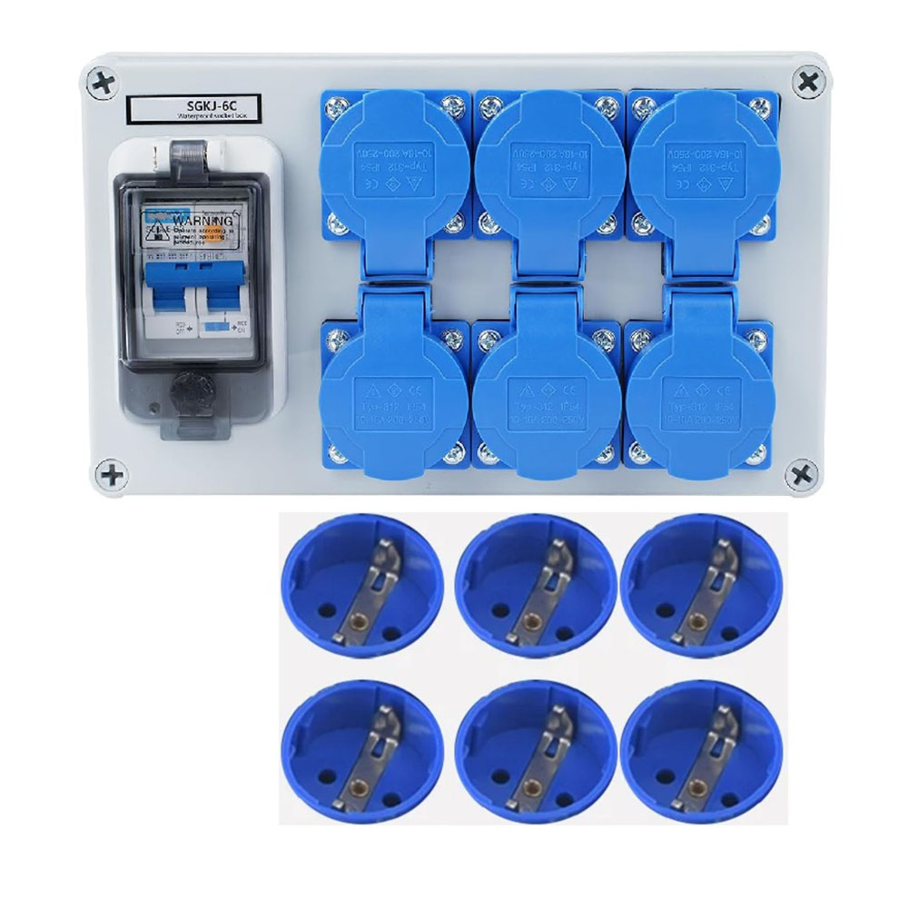 1PC IP54 Wall Mounted 6-Pin Po - đánh giá và giá Outdoor Power Distributors